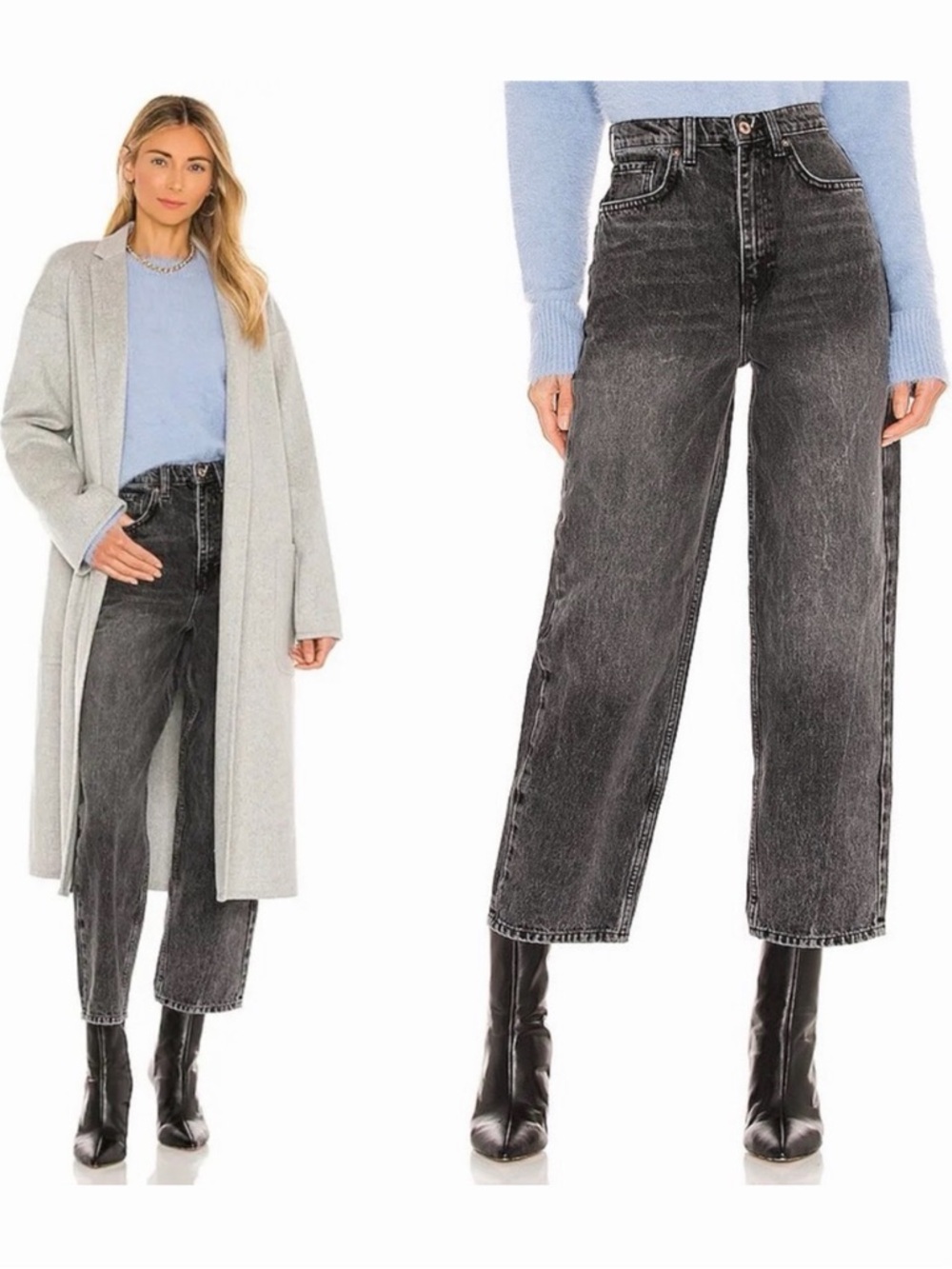 FREE PEOPLE Frank Dad Jean We the Free in Black Size 24